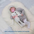 100% Organic Cotton Baby Toys, White Bunny Rabbit Stuffed Animal for Newborn, 7.1"