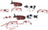 Mini Colorful Cattle Figurines - 20 Pcs Simulated Cattle HO Scale 1:87 Realistic Plastic Cow