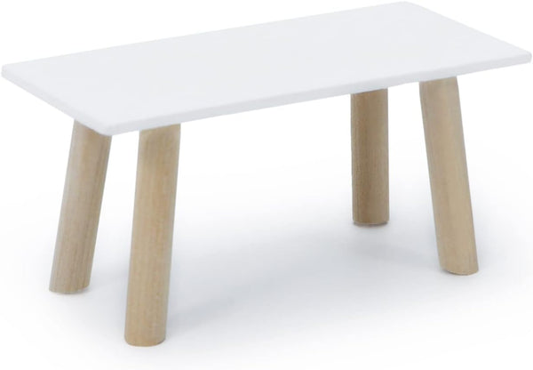 Dollhouse Miniature Coffee Table Wooden Furniture 1:12 Scale Rectangle Side End Table