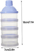 CurcKua 4 Layers Milk Powder Box Baby Formula Dispenser Detachable Baby Snack Box Container Blue