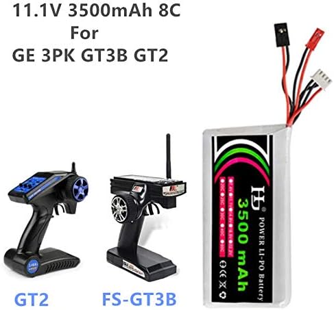 CBB 11.1V 3500mAh 8C FS-GT3B GT2 1 Pack Lipo Battery Rechargeable for Flysky Transmitter Remote Controller with USB