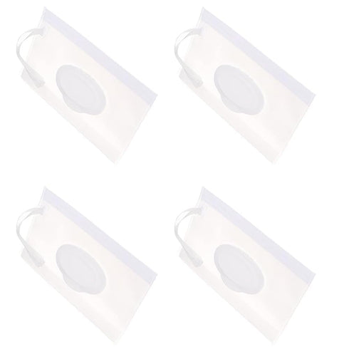 Juroicessry 4 Pcs Baby Wipe Case Travel Holder Keeps Wipes Moist Set of
