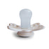 0-6 FRIGG Butterfly Anatomical SilkySoft Silicone Baby Pacifier | Made in Denmark | BPA-Free (Cream/Sage, Months)