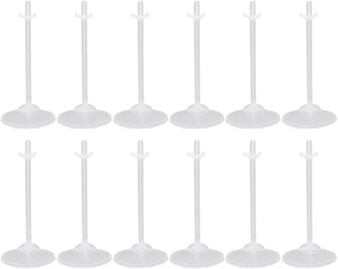 EXCEART 24pcs White Doll Stand Support Rack, Action Figure Display Rack for Doll Collection Decoration