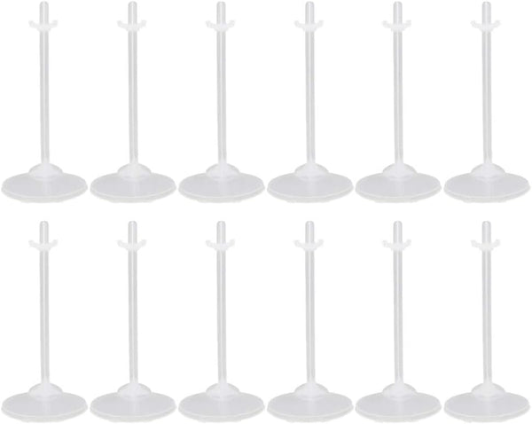 EXCEART 24pcs White Doll Stand Support Rack, Action Figure Display Rack for Doll Collection Decoration