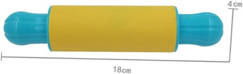 Toyvian 4pcs Painted Clay Rolling Pin Tools, Small Pastry Rolling Pin for Kids Playdough Kit