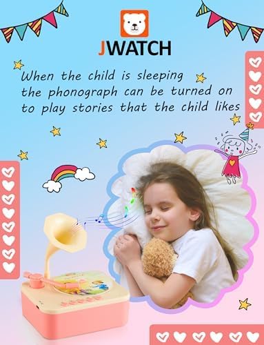 96 3-6 Kids Phonograph with Colorful Cards Learning Sensory Toy Ideal Entertainment for Boys and Girls Aged Kids
