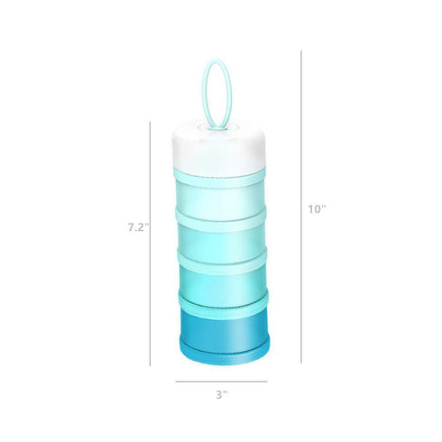 Kaptin Free,4 Formula Dispenser,Non-Spill Portable Stackable Baby Milk Powder Dispenser,Snack Storage Container,BPA