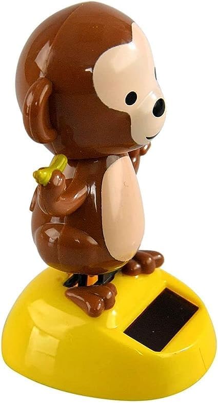 Cute Monkey Solar Power Dancing Figure - Car Dashboard Desktop Decor for Kids Teens, Solar Power Kits