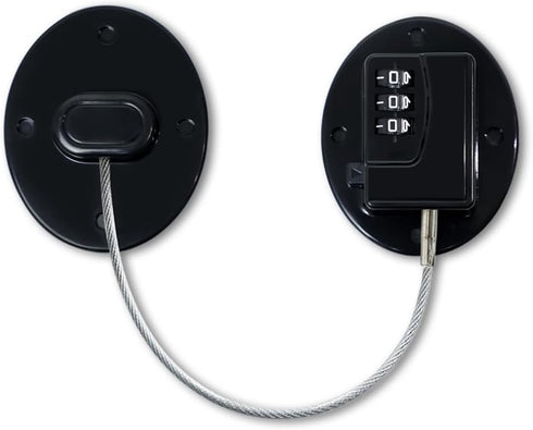 AOSITE 1 Pcs Black Fridge Lock Combo for Adults & Kids