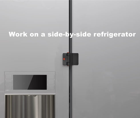 Double Button Adhesive Refrigerator Door Locks with Keys, Child Proof Freezer Door Lock and Safety Cabinet Locks
