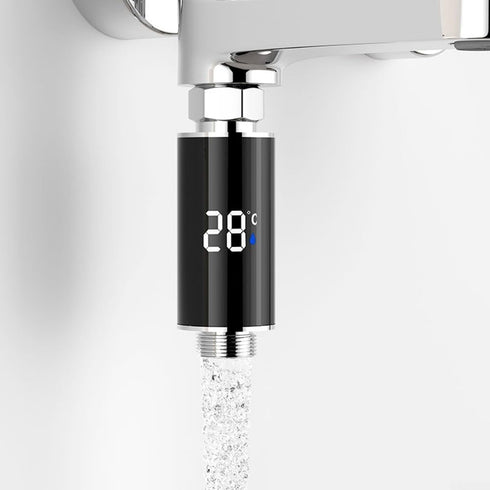 HanOaki LED Shower Thermometer Display for Baby Bathtub Copper ABS Black Silver