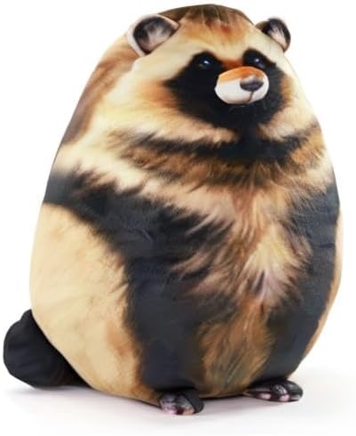 Cute Raccoon Plush Pillow,Soft & Comfortable Raccoon Stuffed Animal Toy, Huggable Plushie Throw Pillow for Kids, Girls