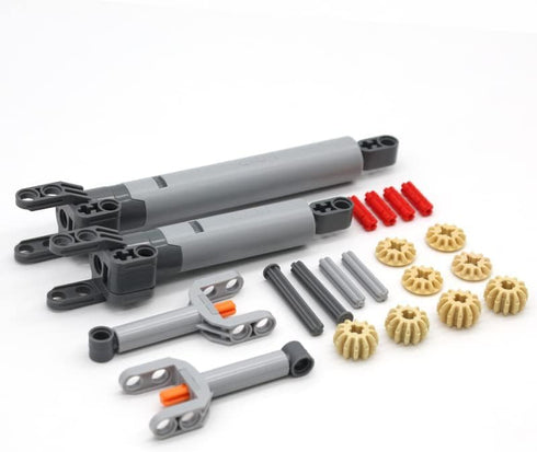 22PCS Hydraulic Pump Kit for Technic Parts Compatible with Mainstream Technic Parts, Technic Hydraulic Kit Gear and Axle Set for Technic Building Blocks Model