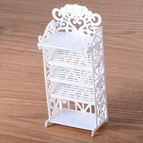 NUOBESTY Doll Shoes Rack, Miniature Dollhouse Furniture for Girl Doll Playset Accessories