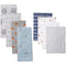 Luvable Friends Boy Cotton Flannel Burp Cloth 8-Pack, Wild Free Tribe