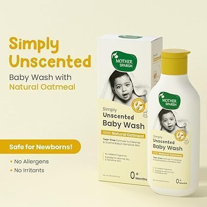 Generic 6.76 Oz Unscented Baby Wash with Oatmeal Gentle Tear Free Cleanser for Newborns & Sensitive Skin- Fl