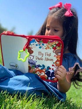 Baby Photo Album - Soft First Year Baby Book with Woodland Animals, Holds 4x6 Pictures for Memory Album Baby Shower
