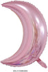 9pcs Large Moon Star Foil Balloons 30inch Pink Silver Moon and 18inch Star Heart Mylar Balloons for Party Decorations