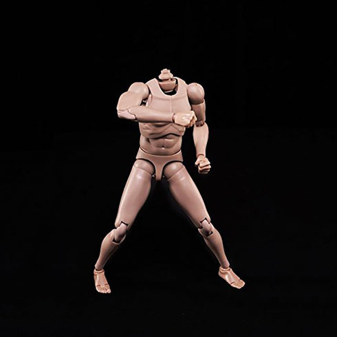 1:6 Scale Muscle Male Action Figure - 12 Inch Flexible Europe Skin Body Doll Miniature Figure Without Head Sculpt