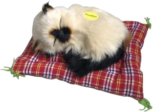 Simulation Lovely Cat Doll - Cute Sleeping Plush Cats on Mat, Great Gift for Decorations