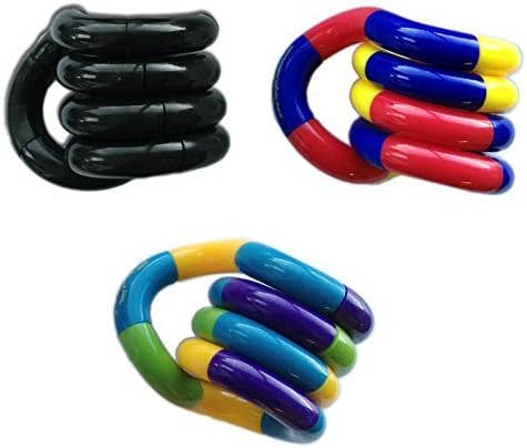 TANGLE Set of 3 Jr. Original Fidget Toy (Carnival,Blue,Tropical)
