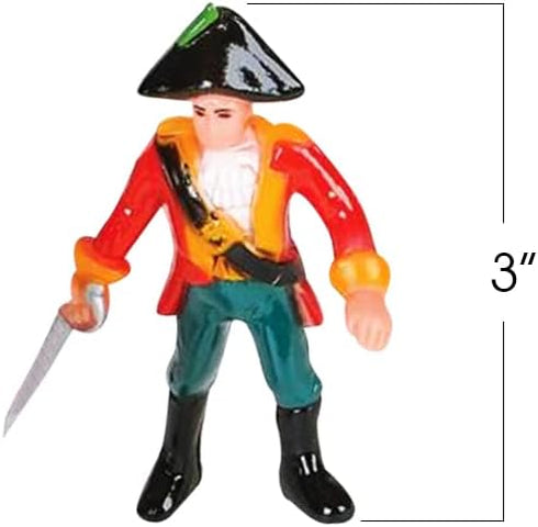 ArtCreativity Pirate Action Figures - Pack of 12, Assorted Poses Pirate Plastic Figures for Kids Ages 3-5, 5-7