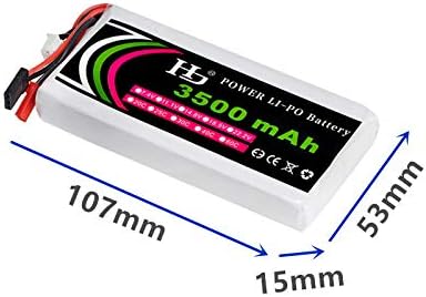 CBB 11.1V 3500mAh 8C FS-GT3B GT2 1 Pack Lipo Battery Rechargeable for Flysky Transmitter Remote Controller with USB