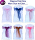 Pack 50 VDS of Organza Chair Sashes for Weddings & Events Dcor | Sheer Shiny Dining Chair Bows for Banquet, Party