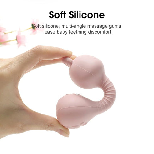 Set, 3-24 Baby Teether and Rattle Toy BPA-Free, Food-Grade Silicone, Easy-Grip Teething Rattle for Babies, Soothing