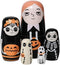 Tngan Halloween Nesting Dolls - 5Pcs 6" Tall Russian Handmade Matryoshka for Kids, Wooden Stacking Toys for Halloween