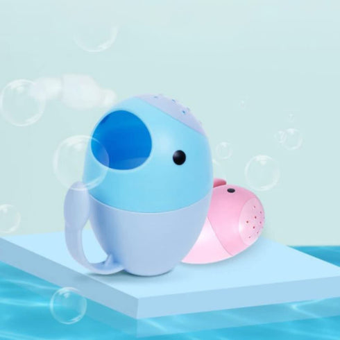 Pineeseatile Baby Shampoo Cups Toddler Cartoon Bath Waterfall Rinser Wash Hair Bathing Flusher Pink Bathing Cup