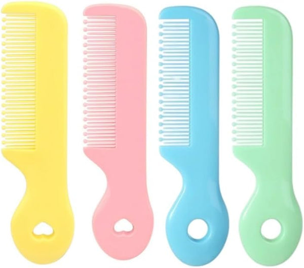 WLSuDHoncc 1 Pack of 4 Round Colorful Tip Bristles Baby Cute Comb Baby