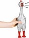 Large 13.5" Sparkle Glitter Rubber Squeeze Chicken with a Long Funny Squeaky