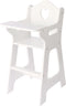 PHOKID 18 Inch Doll High Chair for Pretend Play - Wooden Doll Furniture