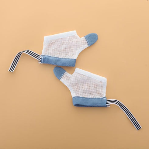 YLiiii 1 Pair White Stop Thumb Sucking, Baby Anti Eating Gloves No Scratch Breathable Finger Thumb Protector Thumb