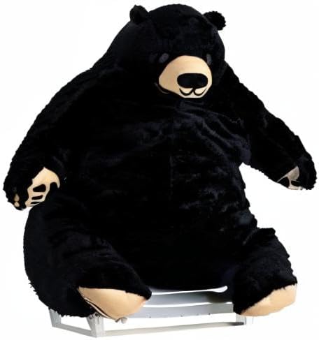 MIAOHAHA 31.5in/80cm) Teddy Bear Plush Toy Teddy Bear Black Stuffed Animal Doll Home Decor Birthday Gift for Girls