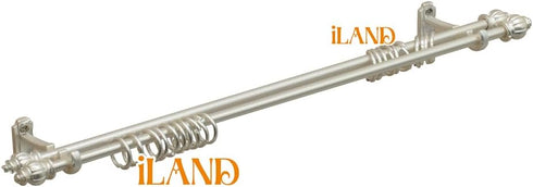 iLAND Dollhouse Accessories, 1/12 Scale Curtain Rods Decor (Luxury White)