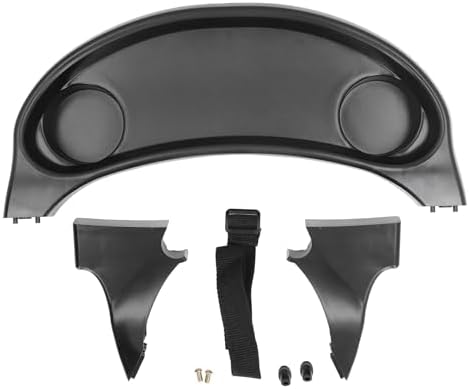 Black Universal Stroller Snack Tray with Cup Holder - Convenient Organizer