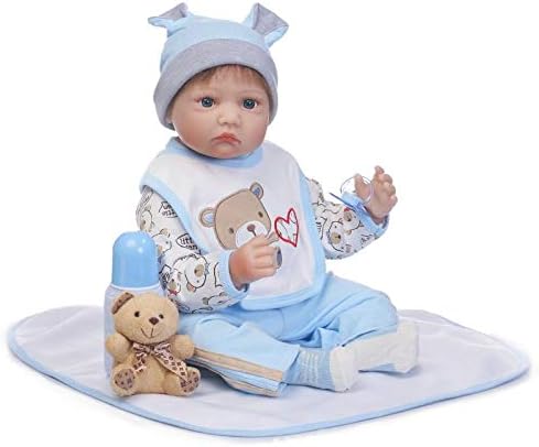 Reborn Baby Doll Clothes Boy - 5pcs for 17-18 Inch Reborn Doll, Blue Outfit Set