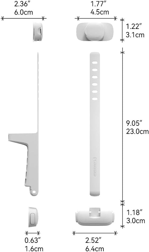 EUDEMON Baby Safety Washer/Dryer Door Stopper, Front Load Washer Door Prop for Kids, Safety Door Lock (White)