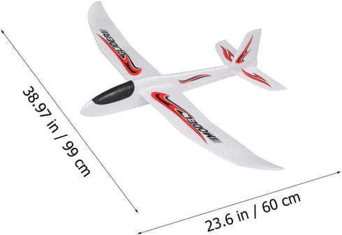 Hand Throwing Plane, Foam Glider Airplane Toy, 39 Inch Catapult Flying Plane Model for Outdoor Sports, 2PCS Birthday