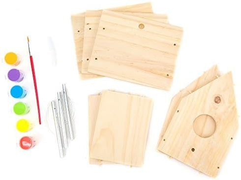 Create & Decorate Your Own Wooden Birdhouse - DIY Craft Kit