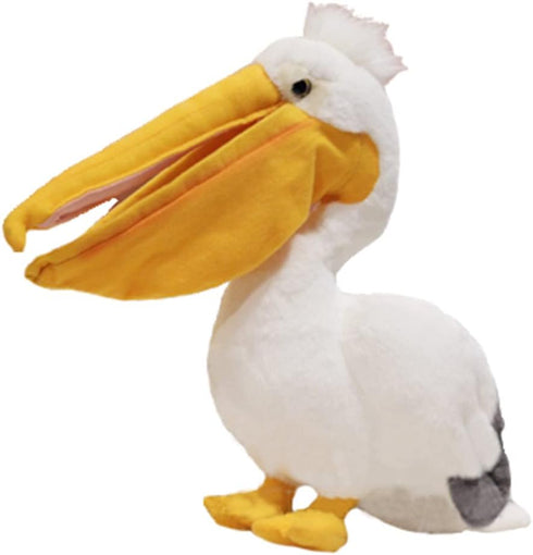Cute Life Like Pelican Bird Plush Toy, 16in Simulation Nature Bird Doll Birthday Gift for Children