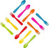 Plastic Toddler Utensils Set of 12, Kids Forks and Spoons, BPA FREE/Dishwasher Safe Brightly Colored Children's Flatware