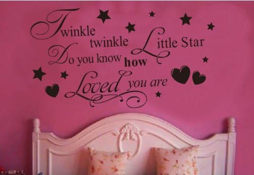 Twinkle Little Star Do You Know How Loved You Are - Vinyl Wall Decal for Kids Baby Nursery Room Decor