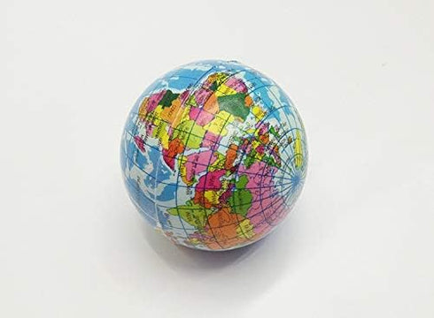 24 Pack Set (2.5) PowerTRC Mini Soft Foam Earth Squeeze Balls Planet Theme | Stress Relief Bulk Party, Birthday