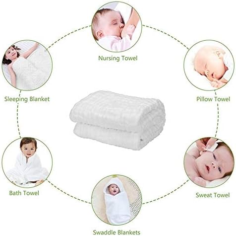 3Pack 6 40x 40 Inch Baby Towels Muslin Bath Towel Infant Towels for Newborn Boy Girl Layers Ultra Soft Cotton Toddler