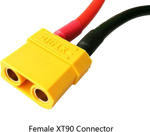 1 Pair XT90 Male Female Plug and 2pcs XT90 Series Connector, 10CM 10AWG Silicone Cable for RC Battery Helicopter