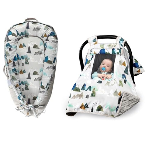 Baby Car Seat Cover, Car Carseat Canopy Boys, Minky Cozy & Baby